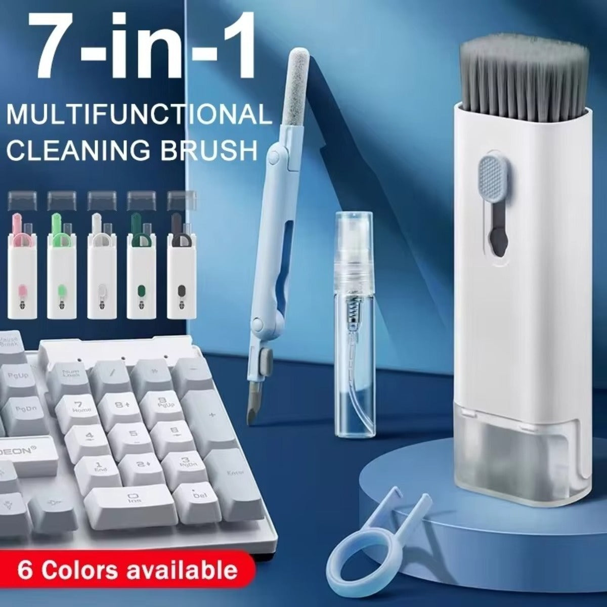 DustAway™ 7-in-1 Profi Reinigungsset - Tastatur, Kopfhörer & Elektronik