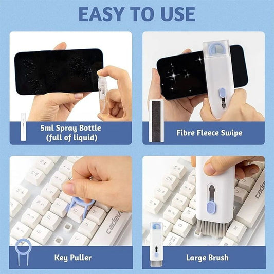 DustAway™ 7-in-1 Profi Reinigungsset - Tastatur, Kopfhörer & Elektronik